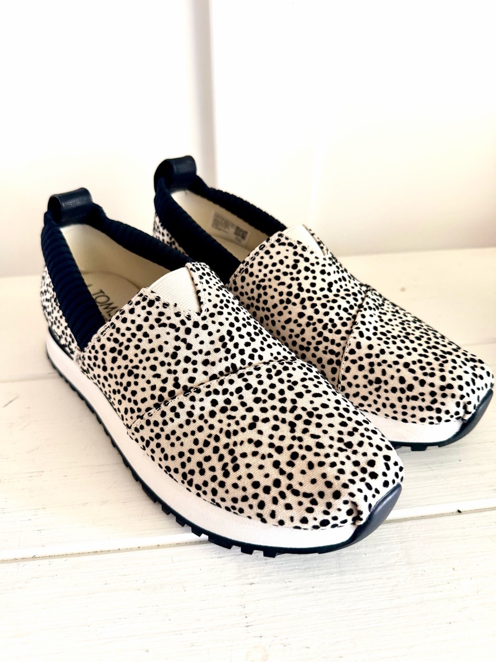 TOMS Alpargata Resident 2.0 Slip On Sneakers Cheetah Dot Patterned Size 8